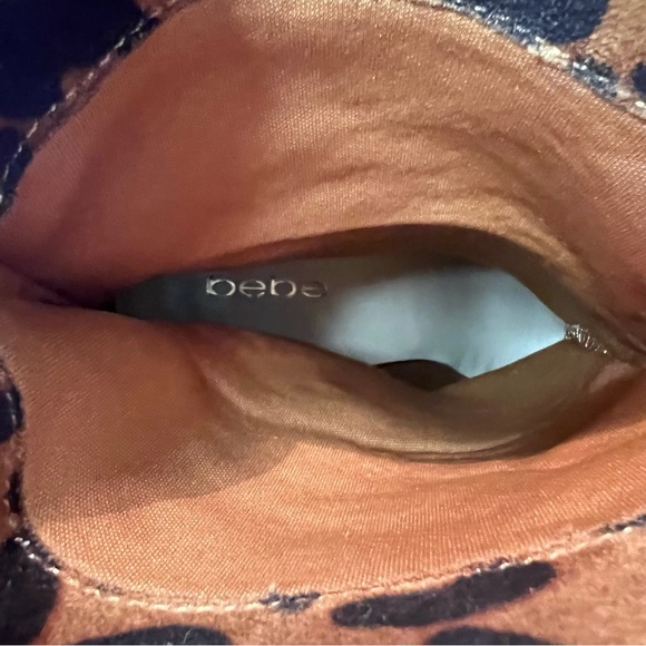 BEBE Women’s Leopard print Slouch Booties Size 7.5 - Picture 11 of 11